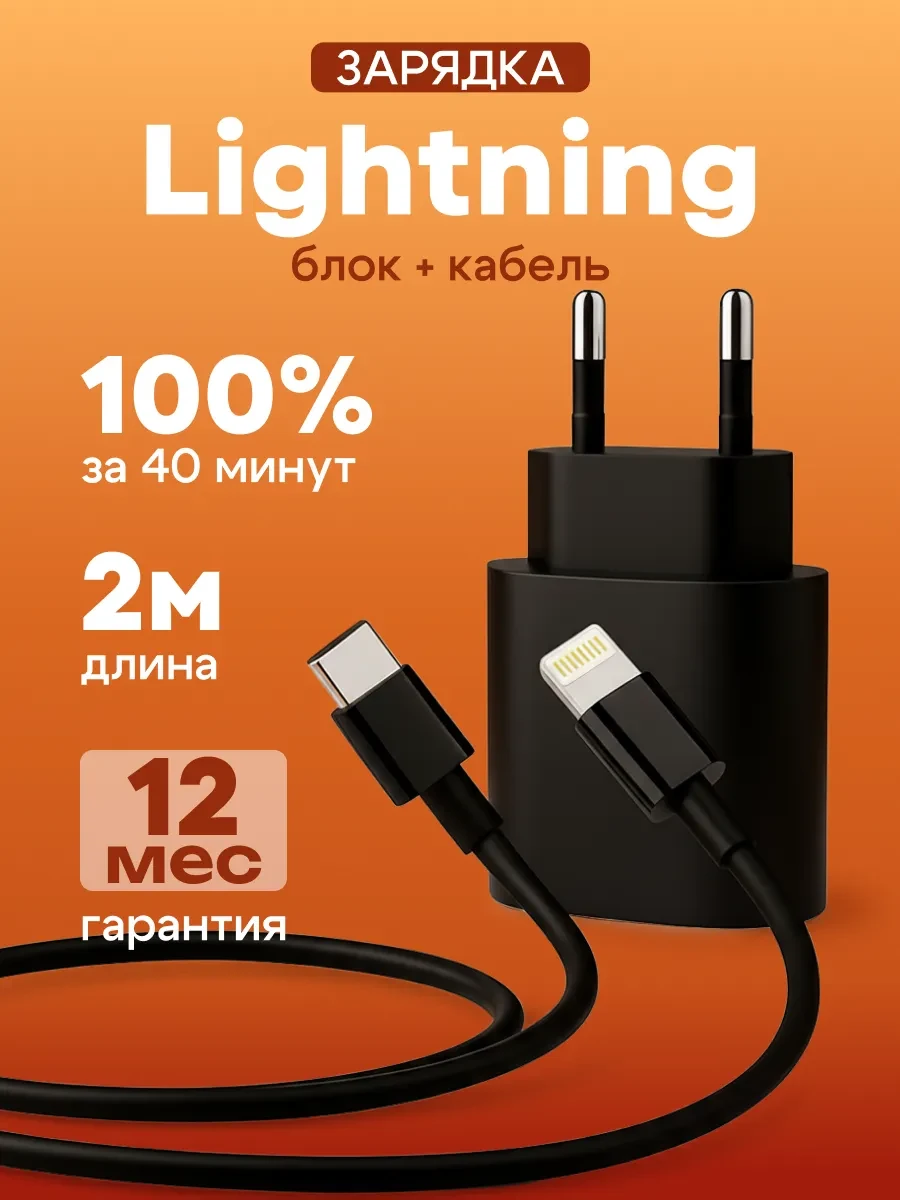 ⚡️ Комплект. PD 20W 2 метра черный, GQbox