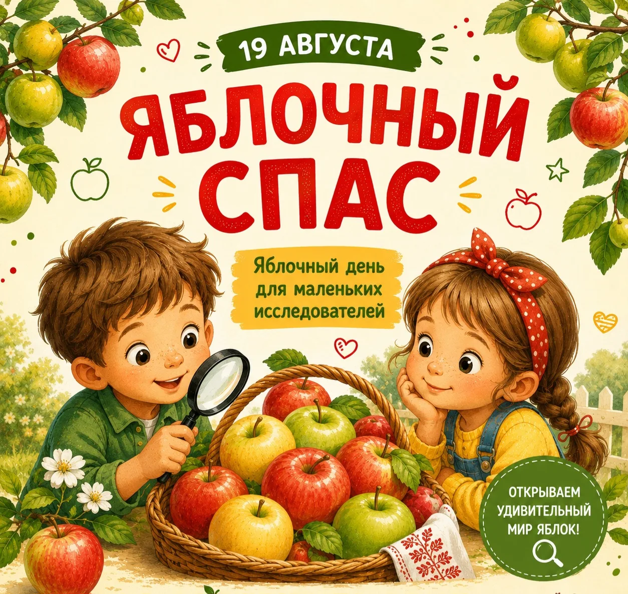 🎉 Сегодня, 19 августа, — Яблочный Спас! 🍎