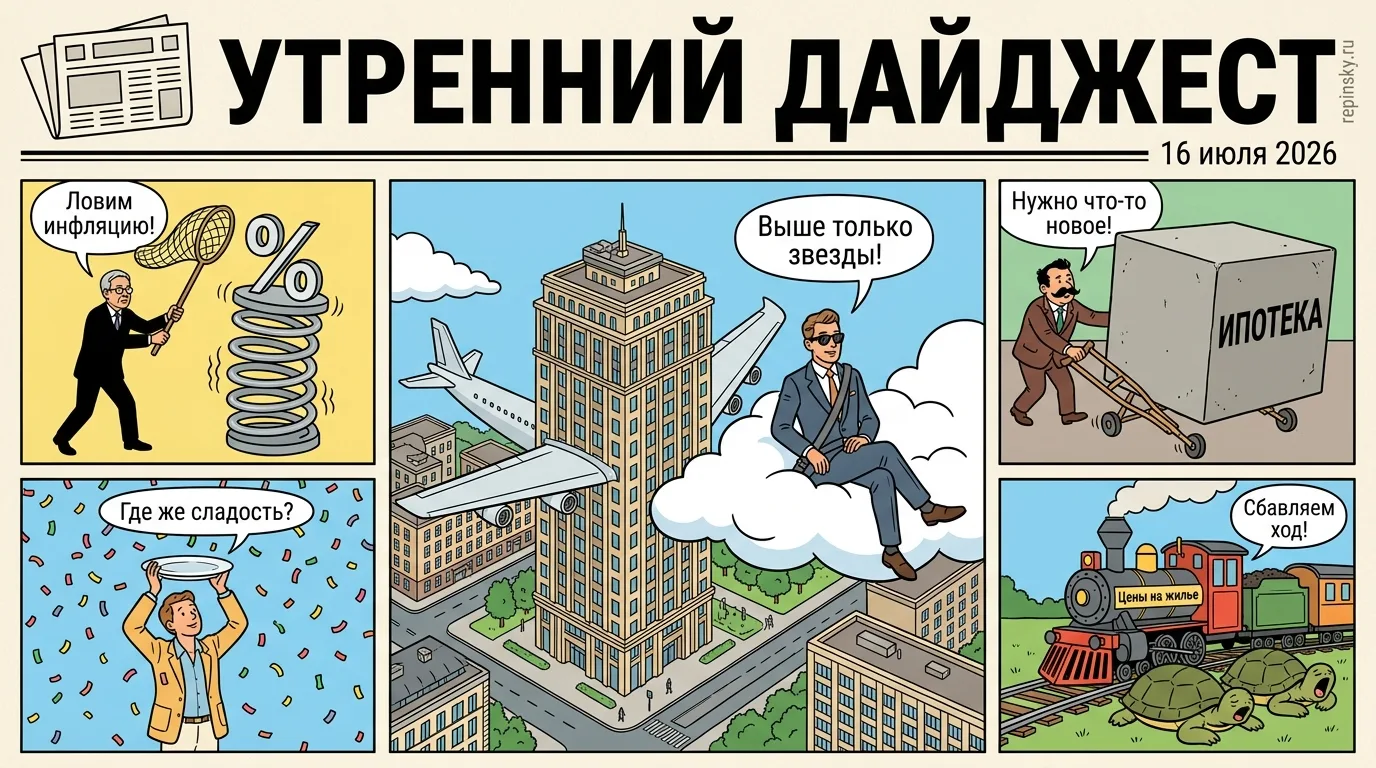 🗞️ Утренний дайджест

➠ Sminex закончил строительство жилого квартала в Пресненском районе. На архи
