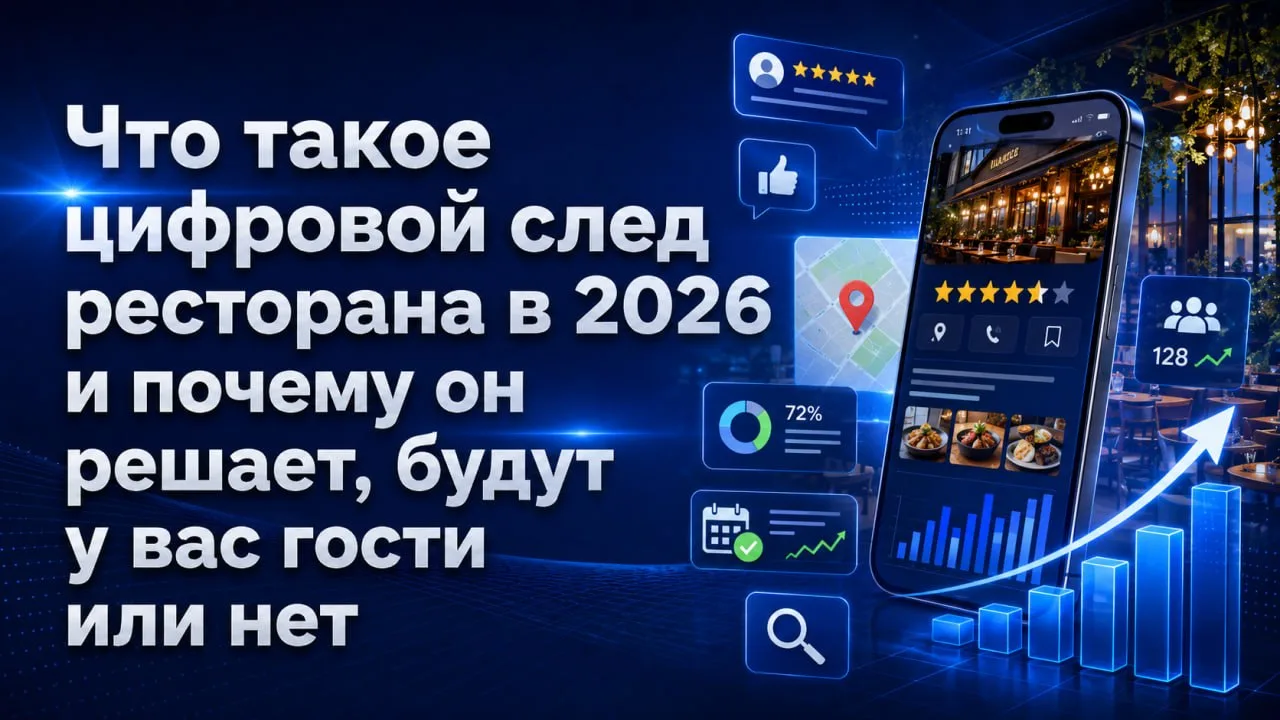 ⚡️ Каждый посетитель сегодня — это источник цифрового следа, который формирует картину о заведении е