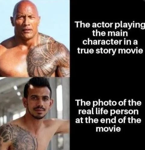 1) The actor playing the main character in a true story movie