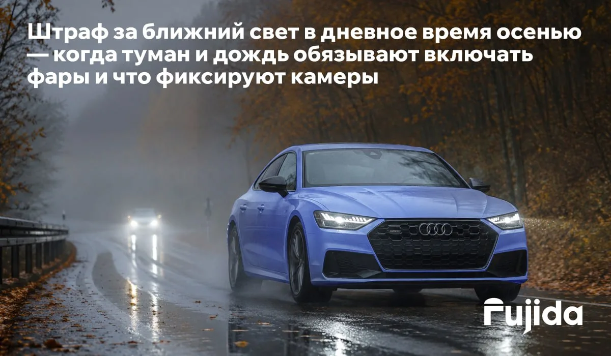 Туман и дождь осенью: когда фары обязательны и какой штраф