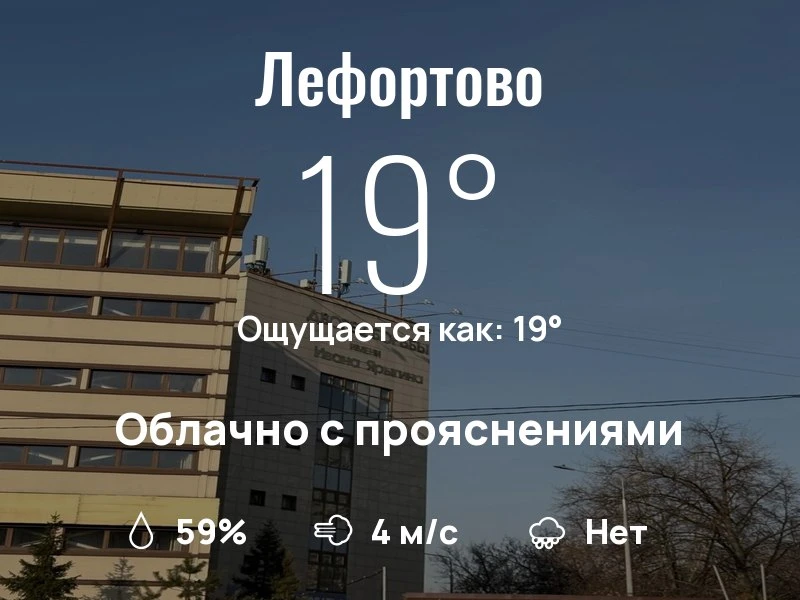 Что с погодой в Лефортово?