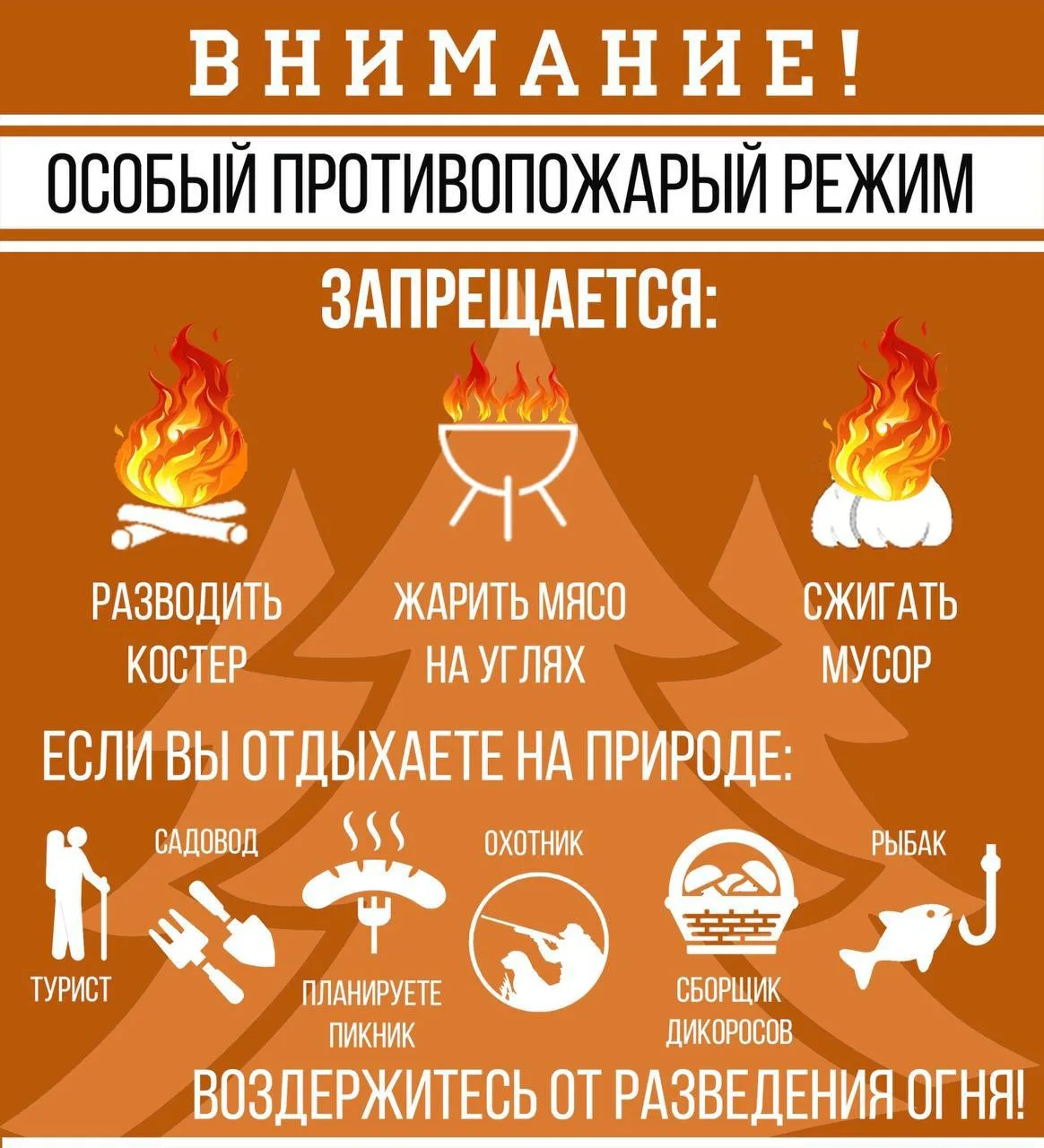 ‼️Напоминаем, что в Ингушетии введен особый пожароопасный период!⁣⁣⠀
