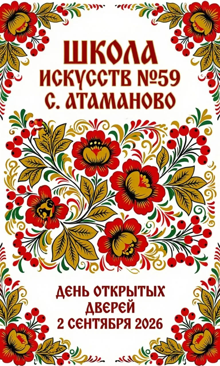 🔈2 сентября в Детской школе искусств с. Атаманово состоится День открытых дверей. Наши...