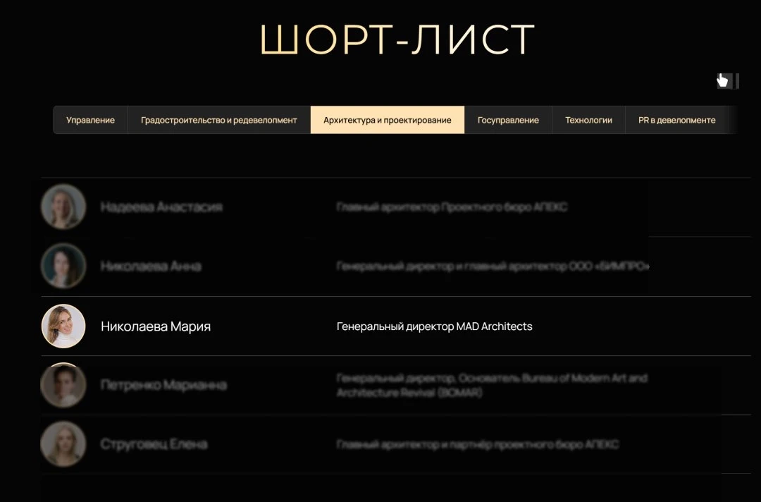 В шорт-листе премии WOMEN WHO BUILD AWARDS 🔥