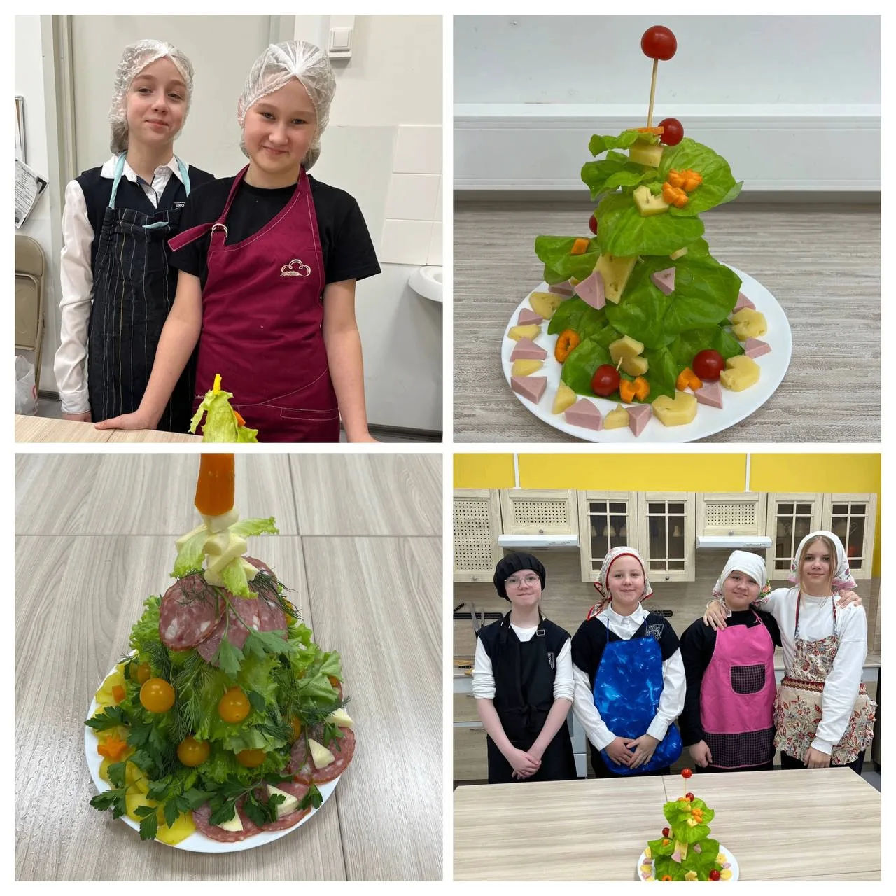 🥗 #Родная36 вовсю готовится к Новому году: ребята создают уникальные салаты на уроках труда  Благода