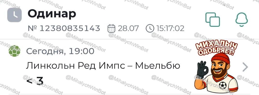Линкольн Ред Импс — Мьельбю. Лига чемпионов УЕФА. 2-й квалификационный раунд. Прогноз: тотал матча м