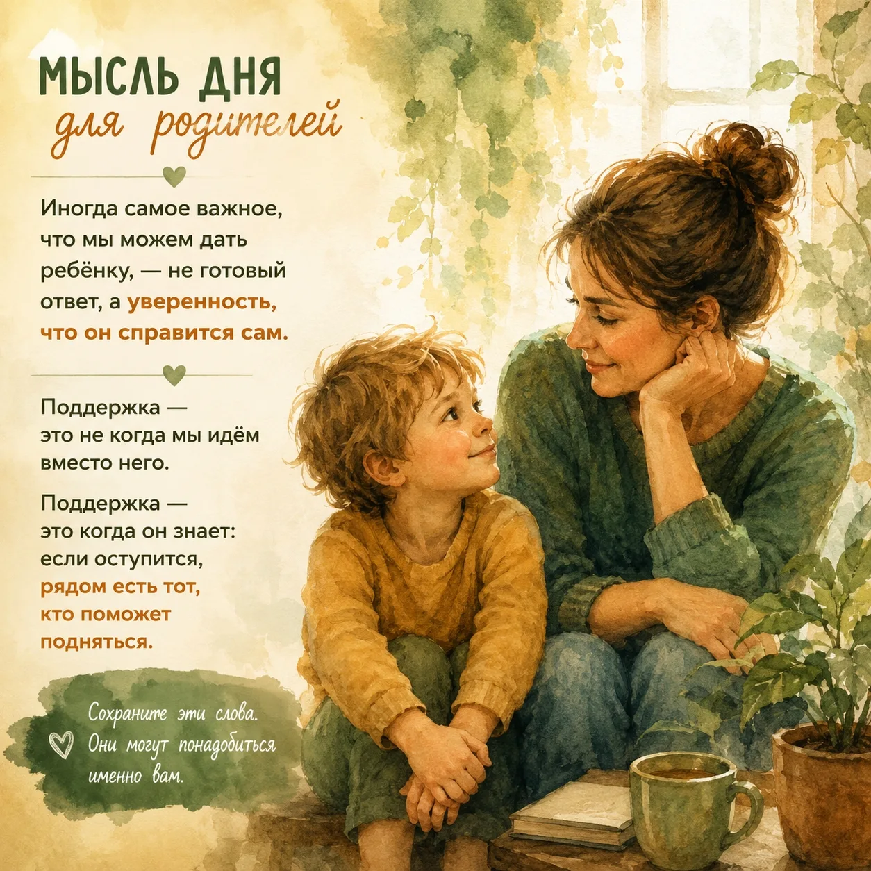 Мысль дня для родителей