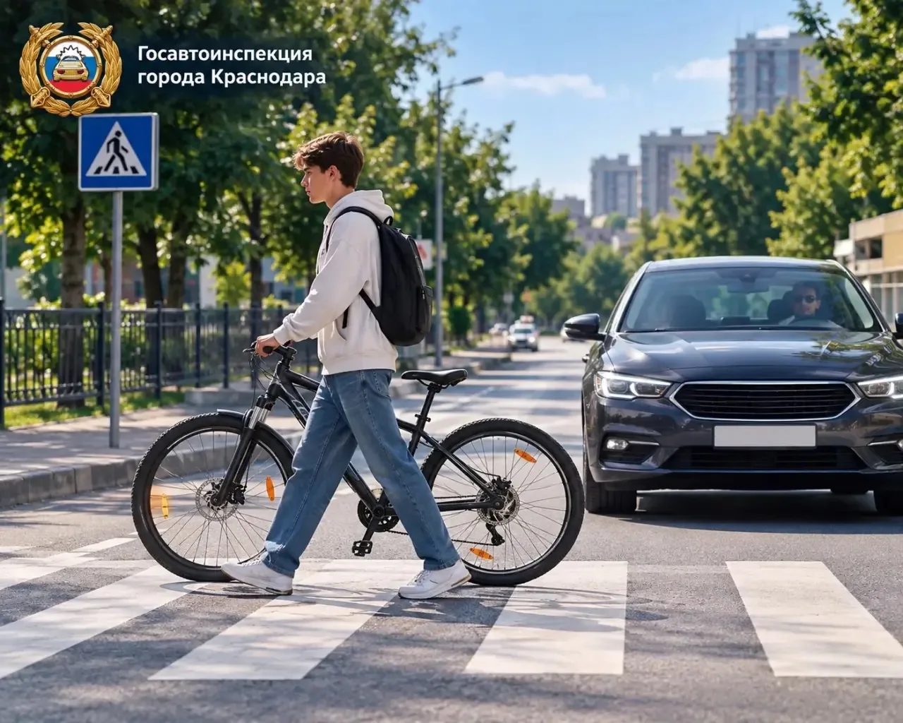 🚔 Госавтоинспекция Краснодара напоминает о правилах безопасности для велосипедистов и ...
