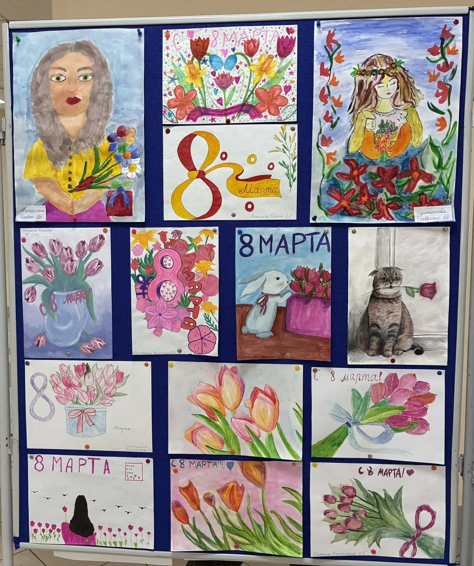 💐🌷8 марта: день весны и нежности!  В нашей школе расцвели невероятные цветы! Учитель рисования Ильин