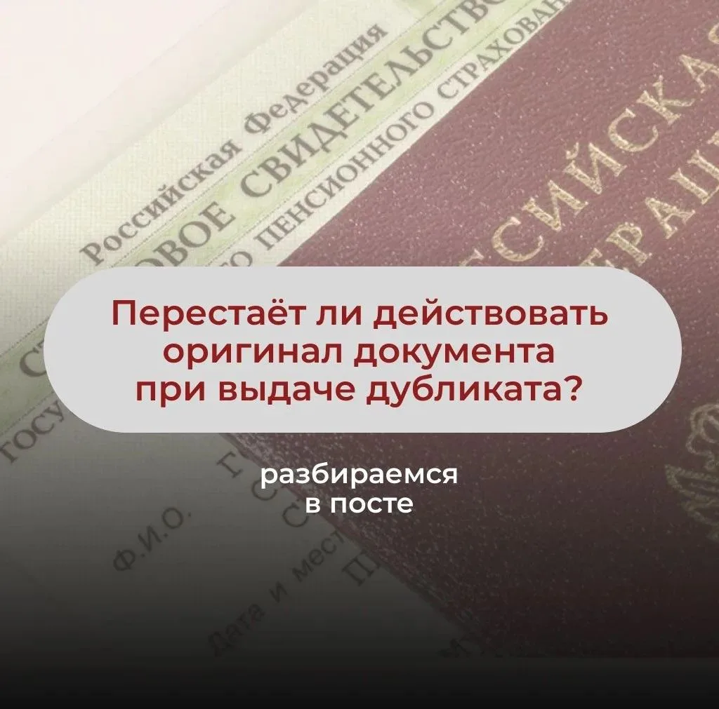 ❓ Потеряли документ, получили дубликат, а потом нашли оригинал. Что делать со старым: в...