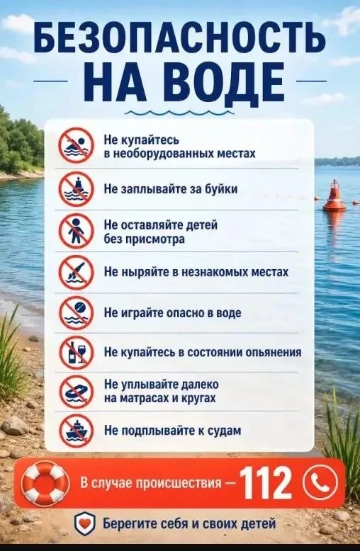 🌊 Безопасность на воде: памятка для детей и взрослых.
 В летнее время многие люди предпочитают пров