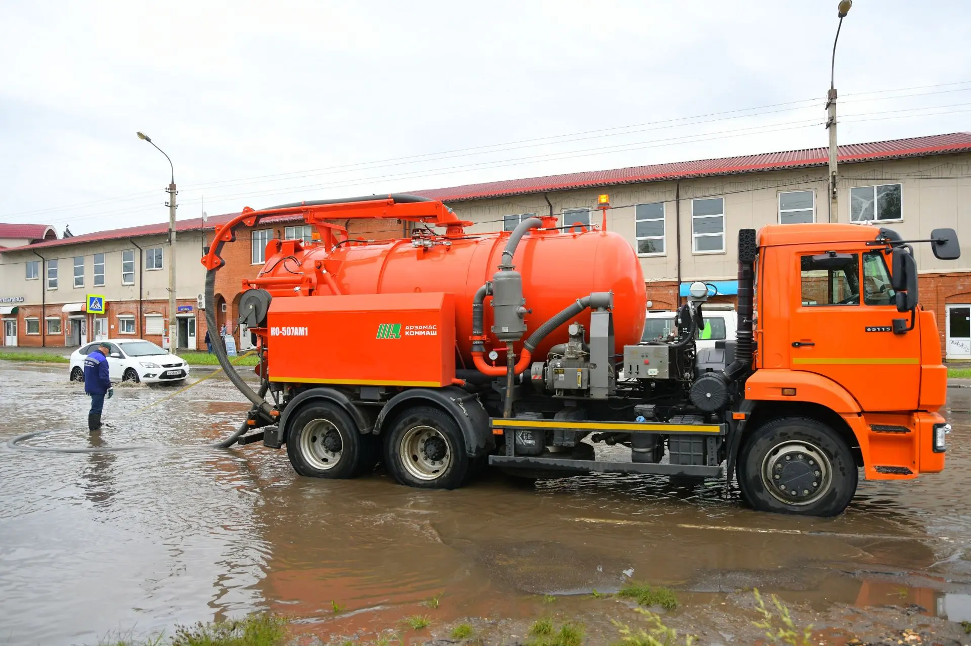 💧🚜Водоканалы Подмосковья принимают участие в ликвидации подтоплений