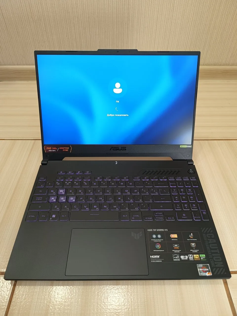 Продам игровой ноутбук Asus TUF Gaming FA507NV-LP023, Ryzen 7, RTX 4060, 16 ГБ DDR5, ви...