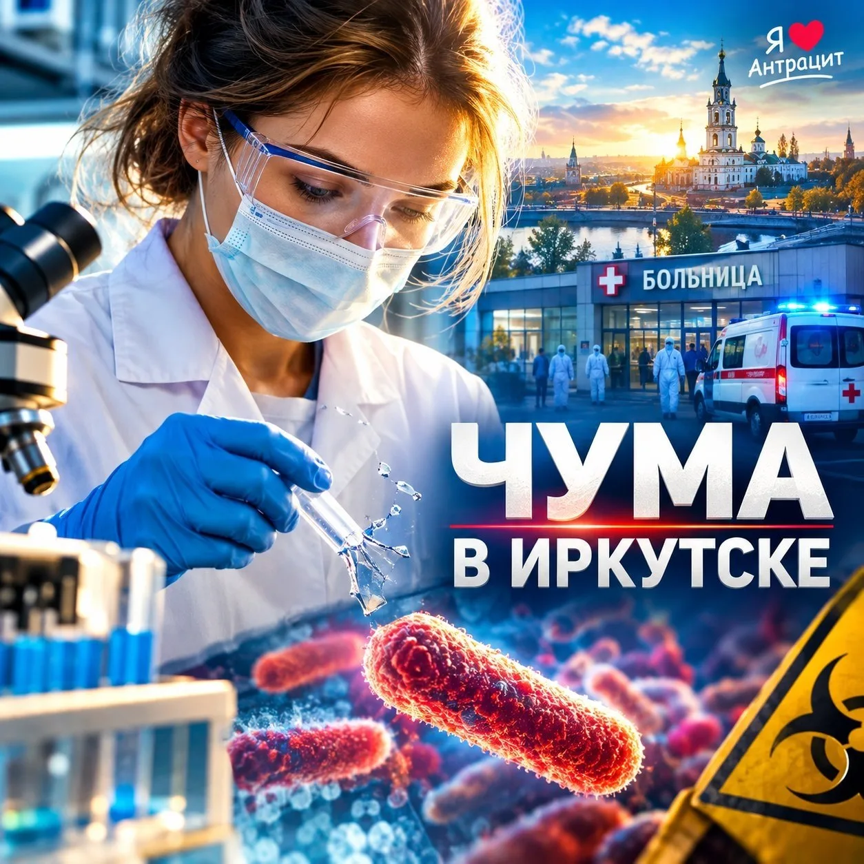 🦠 В Иркутской области лаборантка умерла от чумы, около 200 человек на карантине