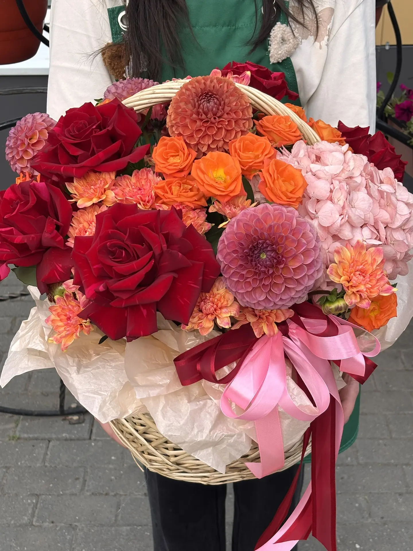 🌺 Яркая цветочная корзина