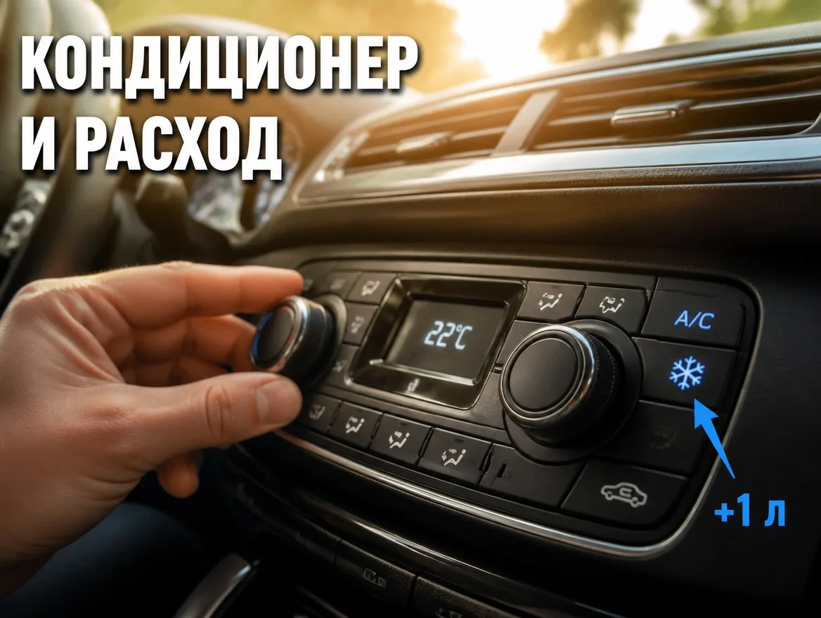 Сколько бензина реально жрёт кондиционер летом?🤔