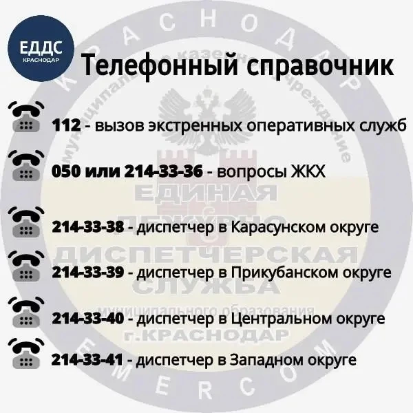 Телефоны ЕДДС