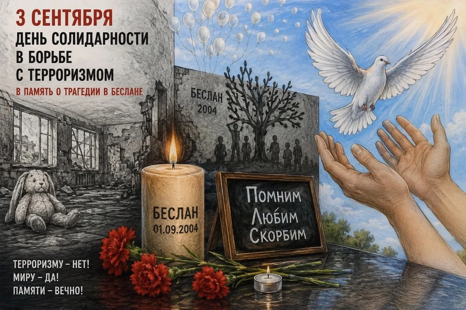 🗓️ 3 сентября — день, когда мы вспоминаем тех, чьи жизни оборвал терроризм