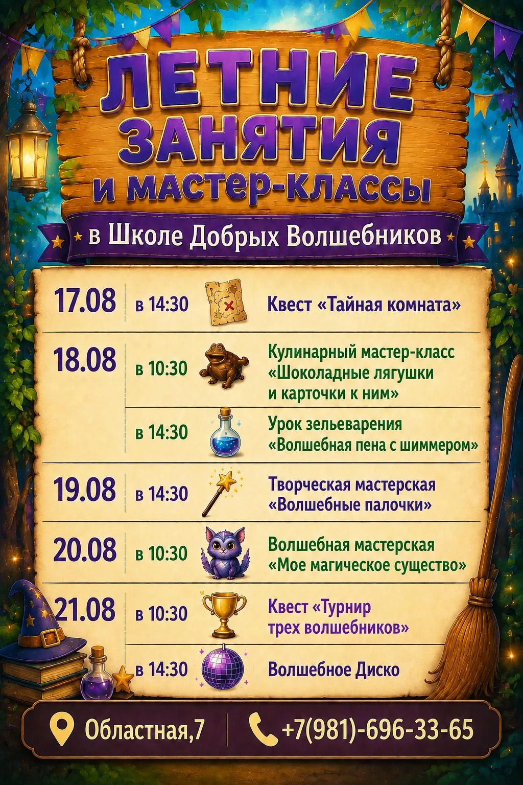 🌟Расписание занятий и мастер-классов на следующую неделю🌟