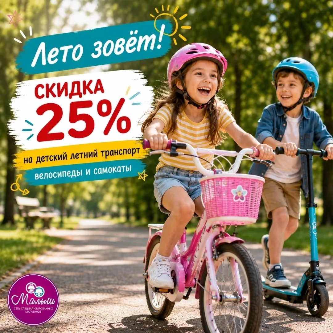 🚴 -25% на детский летний транспорт☀