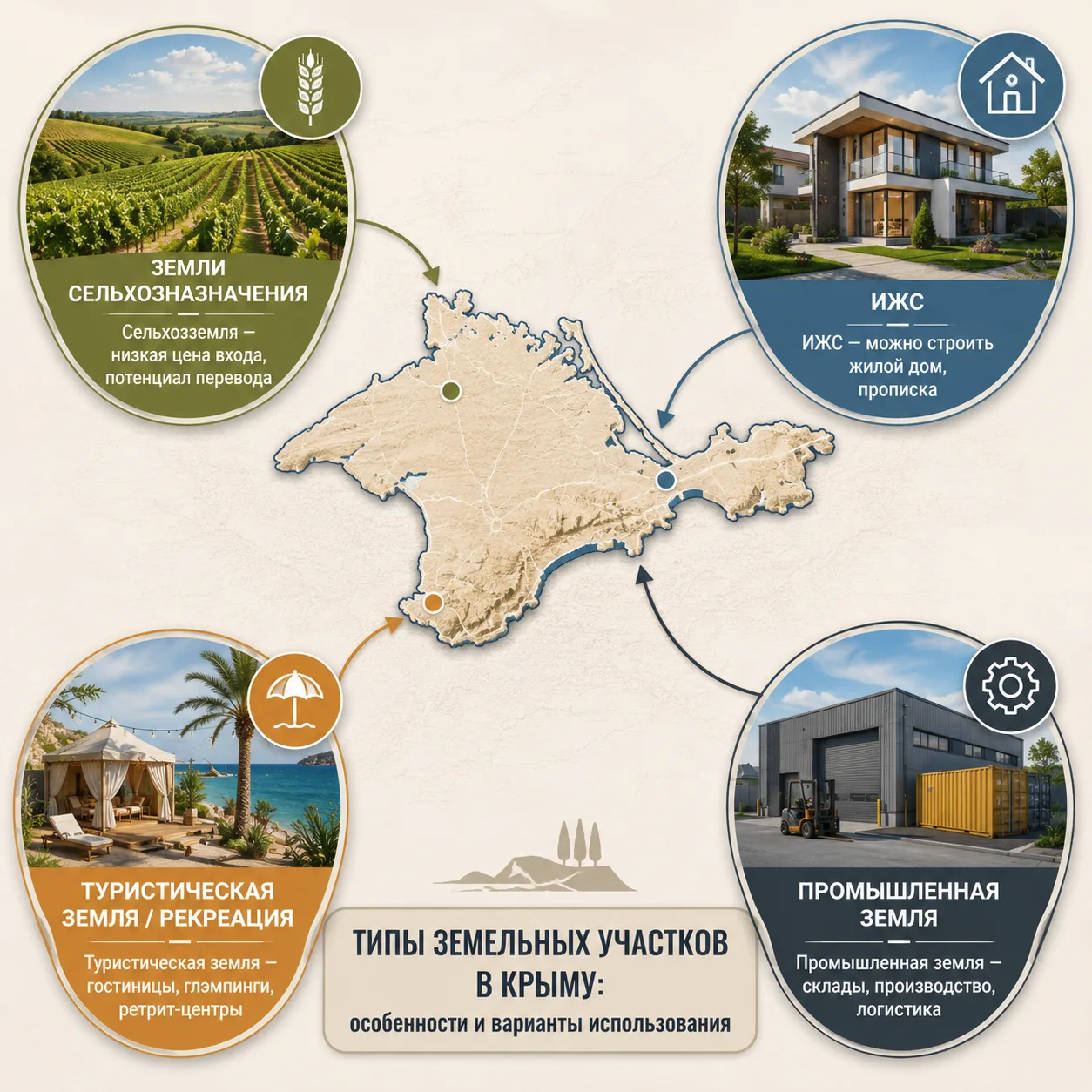 📊 Для какой цели выбираете себе участок в Крыму