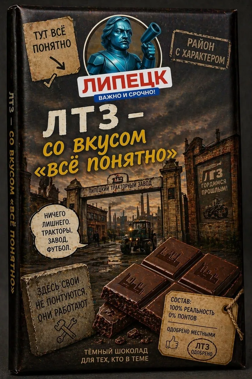 🍫 Пока все обсуждают «чипсы со вкусом Липецка», липчане уже придумали шоколад с характером  Пока соц