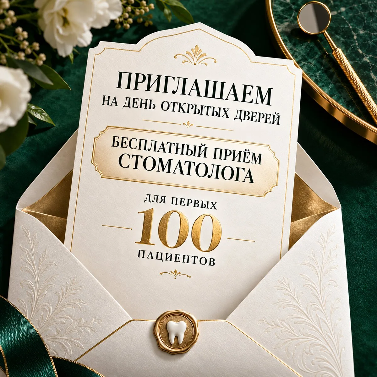 Консультация стоматолога для первых 100 пациентов за 0₽!