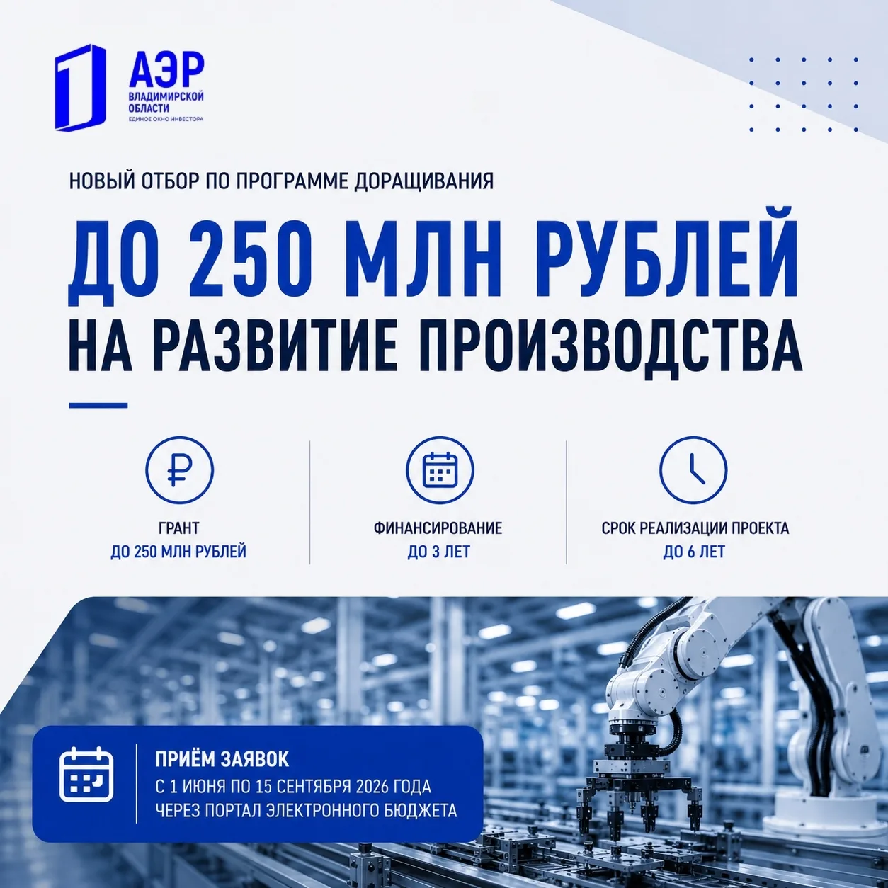 🚀 РОССИЙСКИЕ КОМПАНИИ МОГУТ ПОЛУЧИТЬ ДО 250 МЛН РУБЛЕЙ НА РАЗВИТИЕ ПРОИЗВОДСТВА