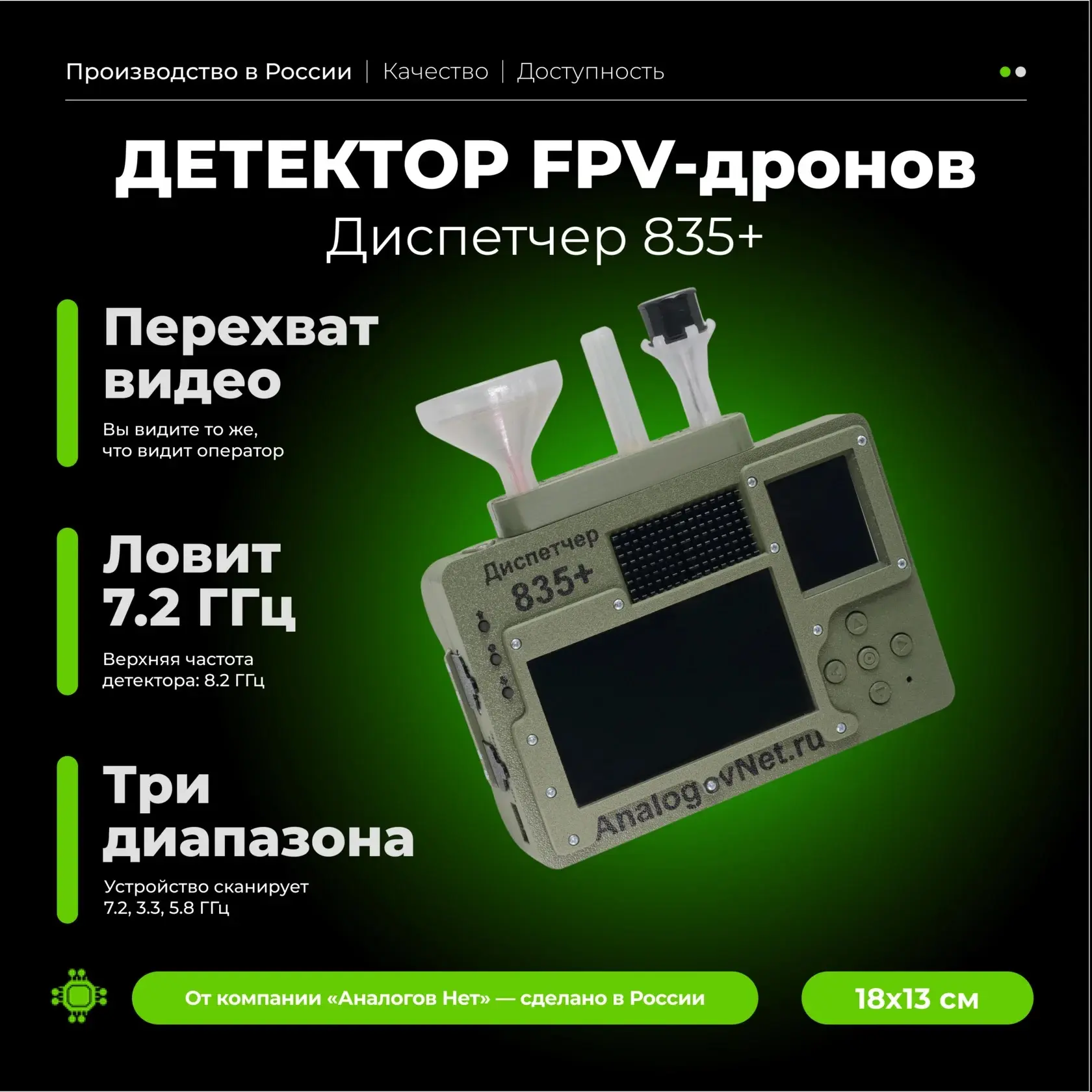 Детектор FPV-дронов «Диспетчер 835+»
