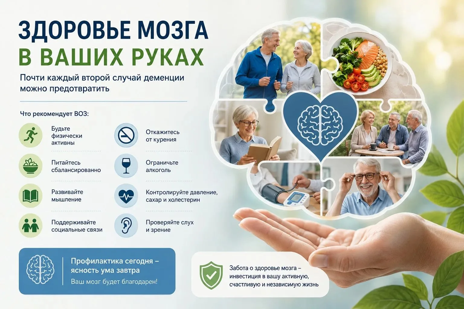 ⚡Почти каждый второй случай деменции можно предотвратить