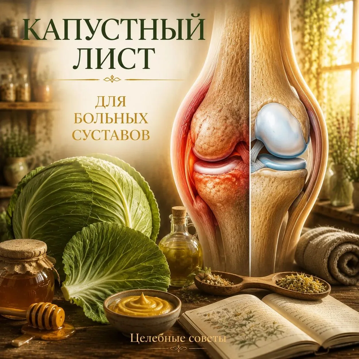 Капустный лист — старинное средство, которое возвращало подвижность суставам, когда вра...