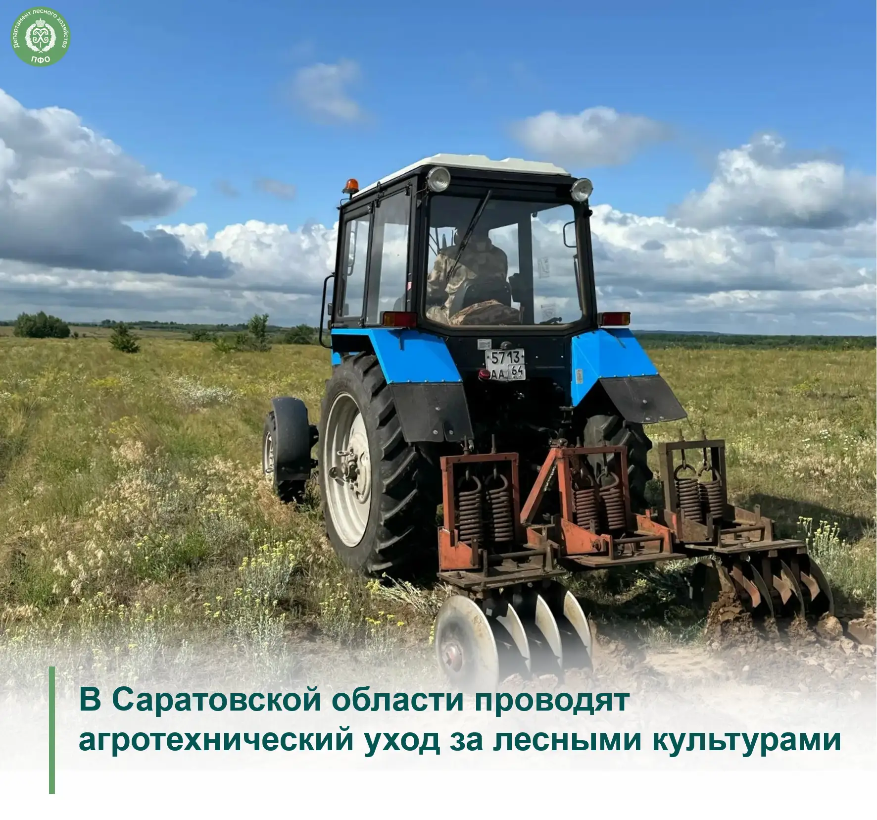 🟢 В рамках агроухода специалисты выполняют рыхление почвы и дополнение лесных культур. Рыхление, ка