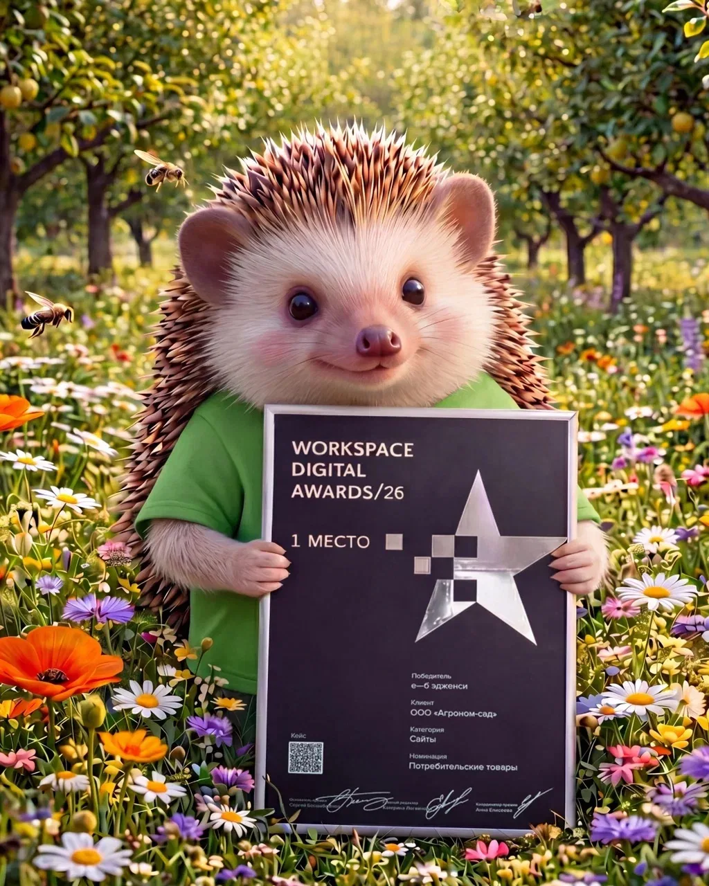 У нас хорошая новость: сайт «Собрано в саду» получил 1 место на Workspace Digital Awards/26!

Мы соз