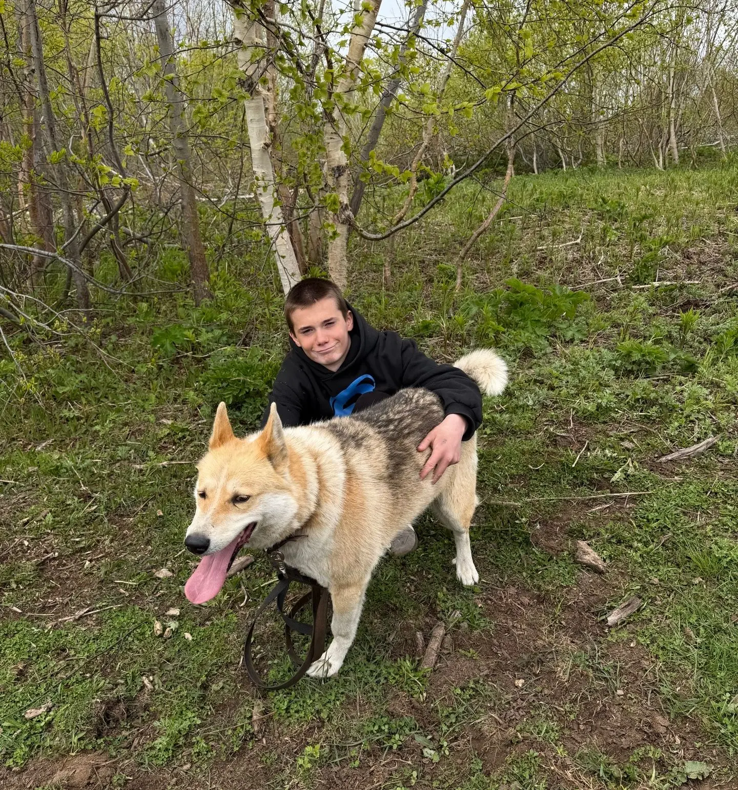 🐶 Один из воспитанников отделения временного пребывания побывал в гостях у наших хвостатых друзей в