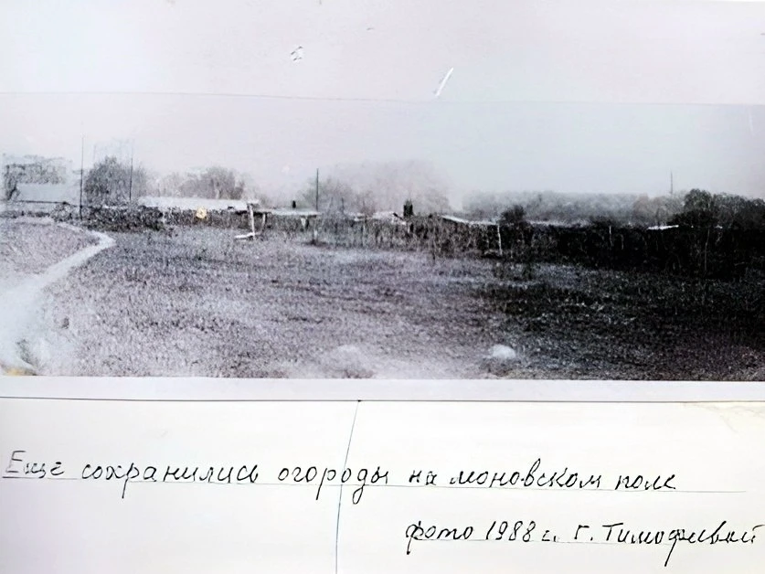 1988 год. Вид на бывшую деревню Леоново.