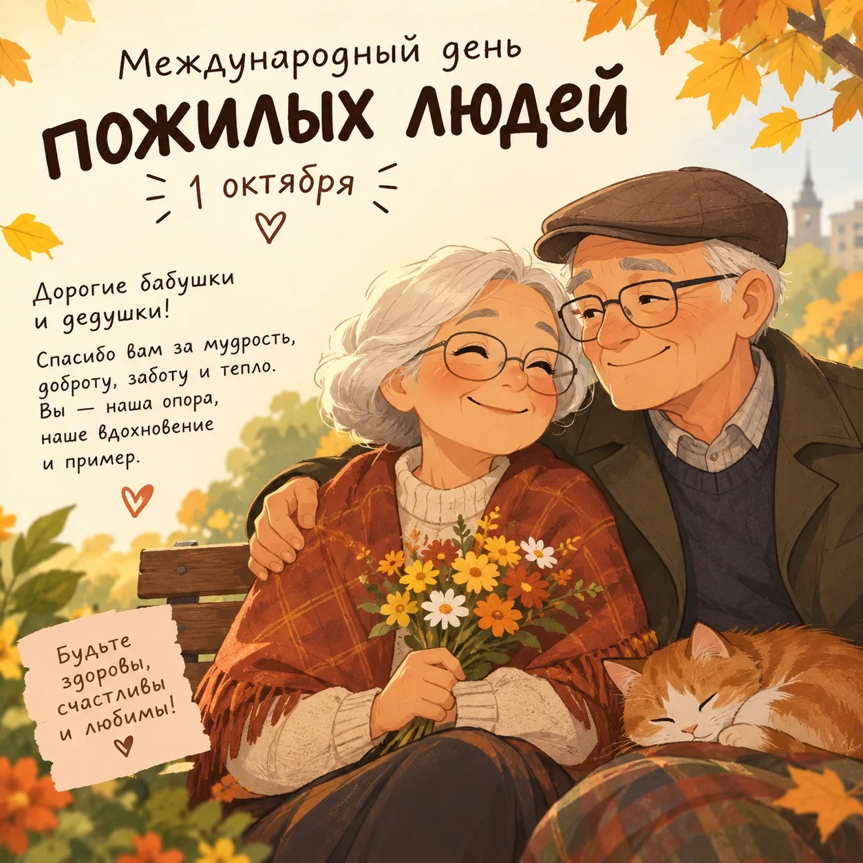 🍂 1 октября — Международный день пожилых людей.