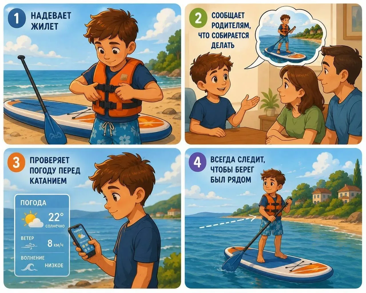 🏄🏼‍♂️ Сапборд – это отличный способ отдохнуть, но безопасность всегда должна быть на первом месте
