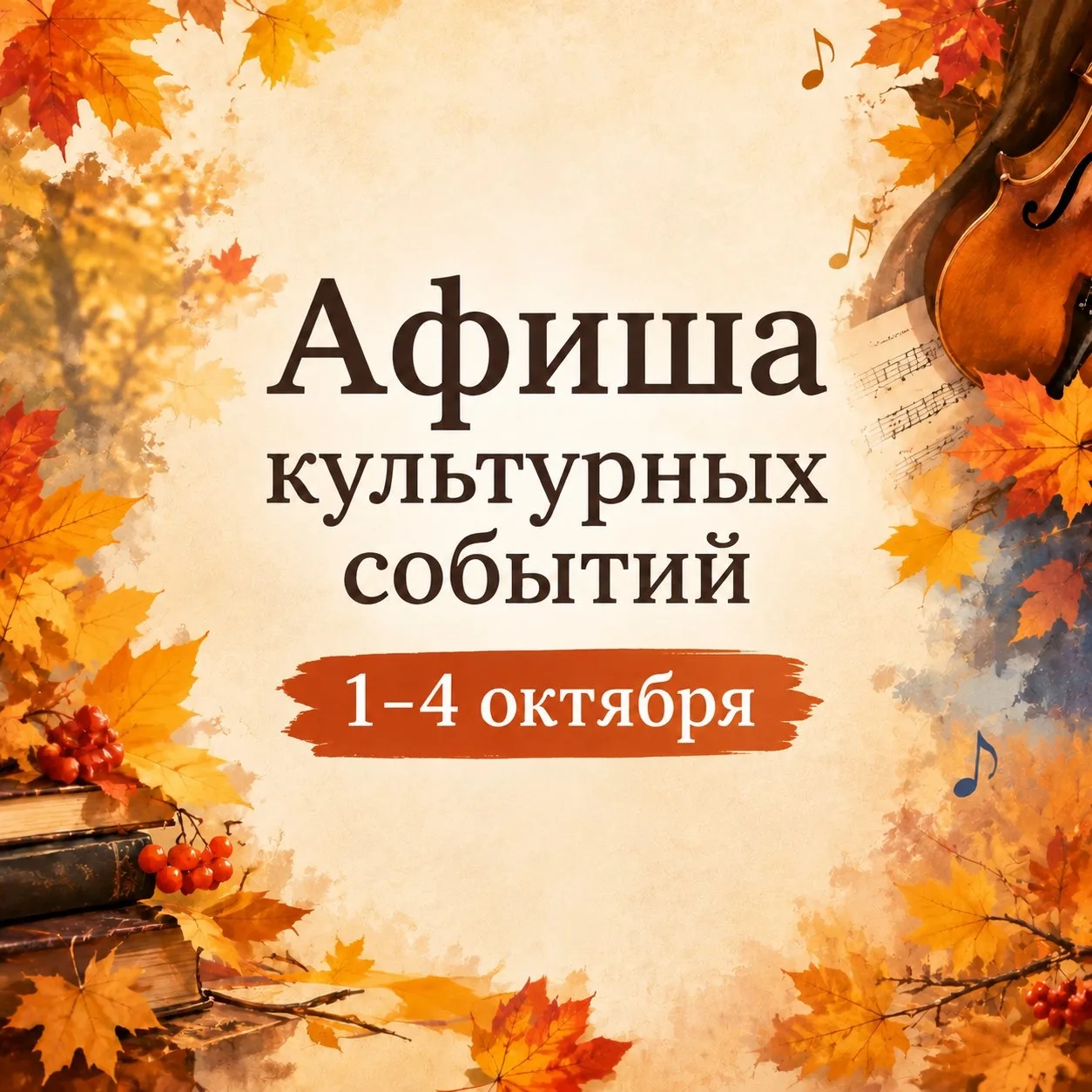 Афиша культурных событий 🎶