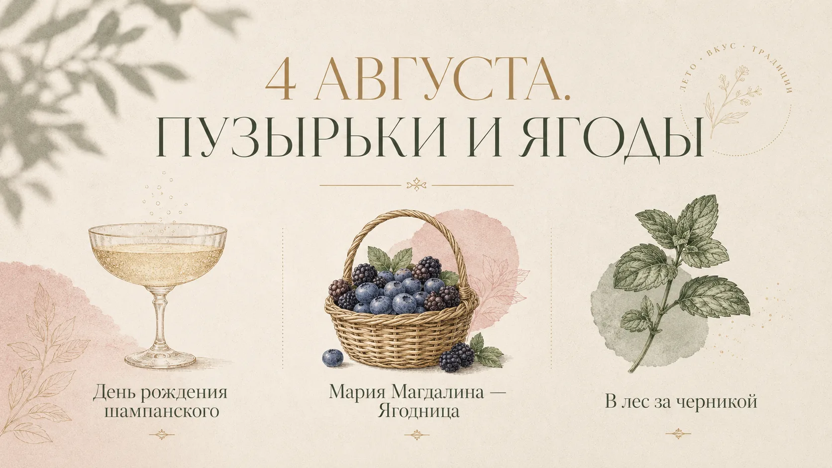 🌟 А КАКОЙ СЕГОДНЯ ДЕНЬ? 4 АВГУСТА