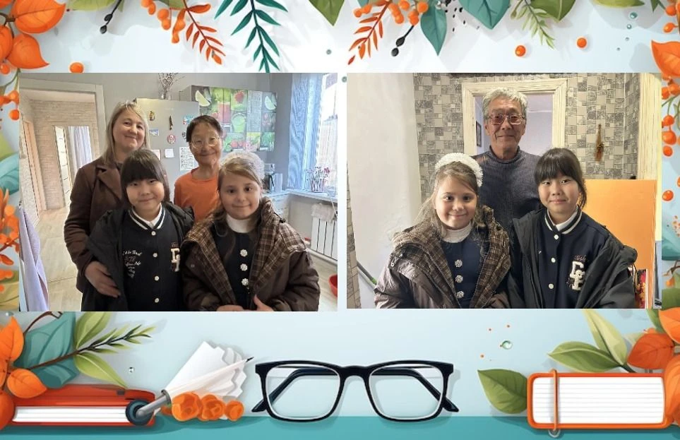 🌞В этот солнечный день, 5 октября, ученики средней школы с. Найхин навестили и 💐поздр...