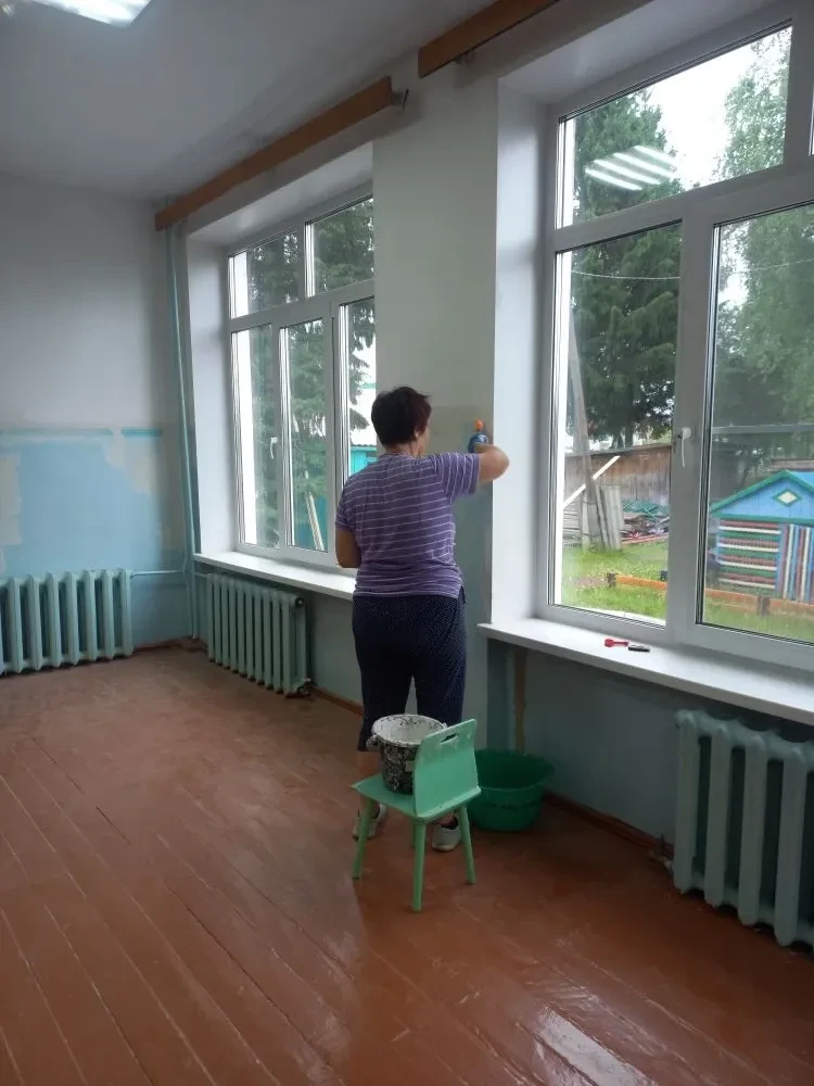 Ремонт в детском саду- дело непростое!
 В Муромцевском детском саду №7 продолжаются ремонтные работы