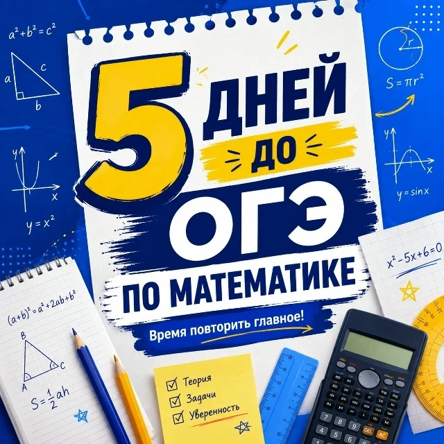⏰ 5 ДНЕЙ ДО ОГЭ ПО МАТЕМАТИКЕ!