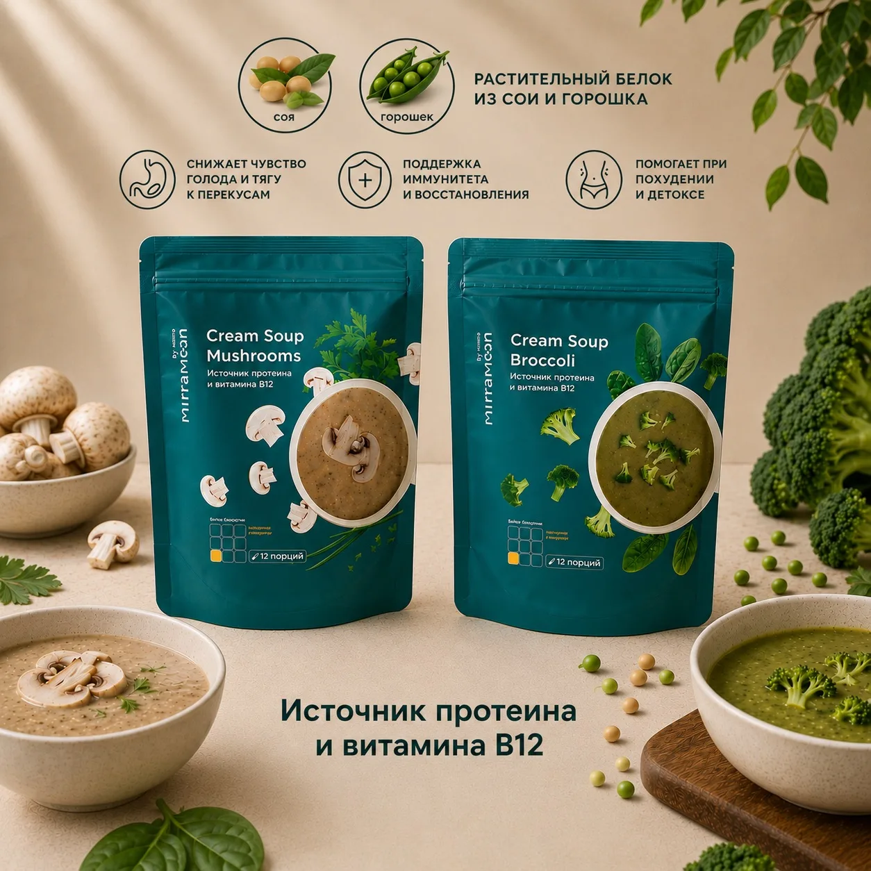 ✨ Легко и быстро худеем к лету вместе с питательными крем-супами Mirramoon ✨  🥦 ПИТАТЕЛЬНЫЙ КРЕМ-СУП