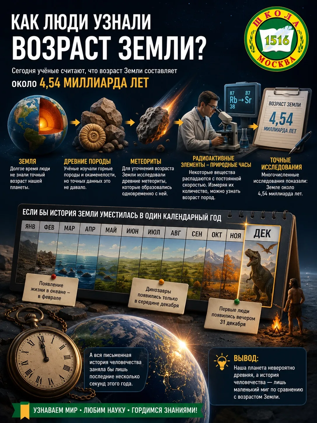 📚 #ФактДня

Как люди узнали возраст Земли?

🌍 Сегодня учёные считают, что возраст Земли составляет