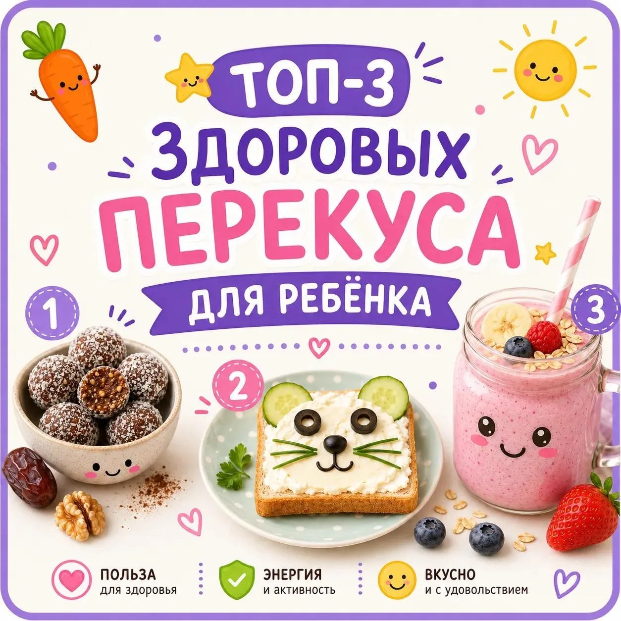 ❤️ Перекус с заботой: что приготовить ребенку, чтобы он был сыт, здоров и доволен?

Мы подготовили д