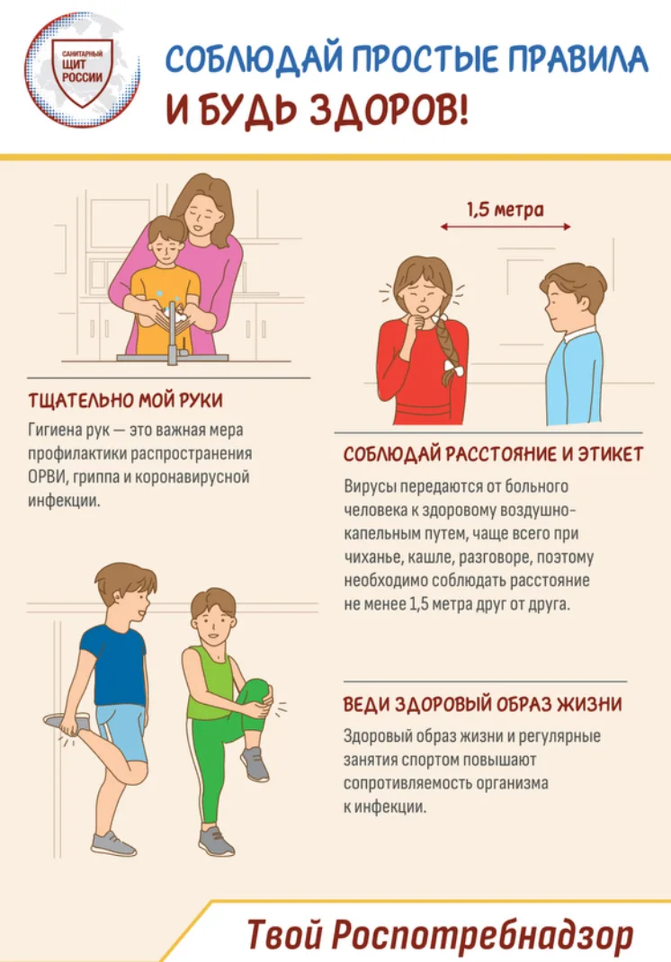 Соблюдай простые правила и будь здоров!