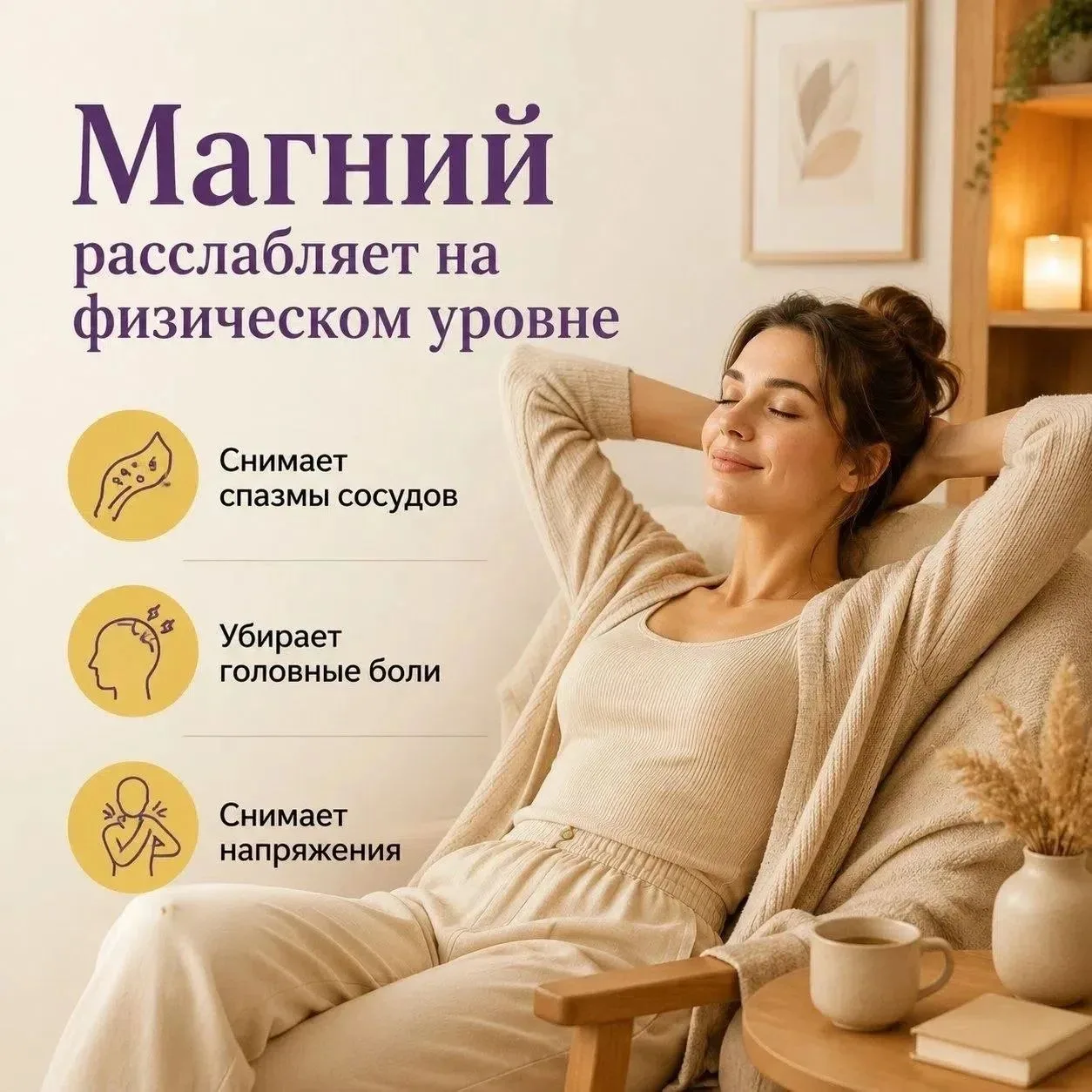 Главное уникальное свойство Органического магния — его способность работать через физио...