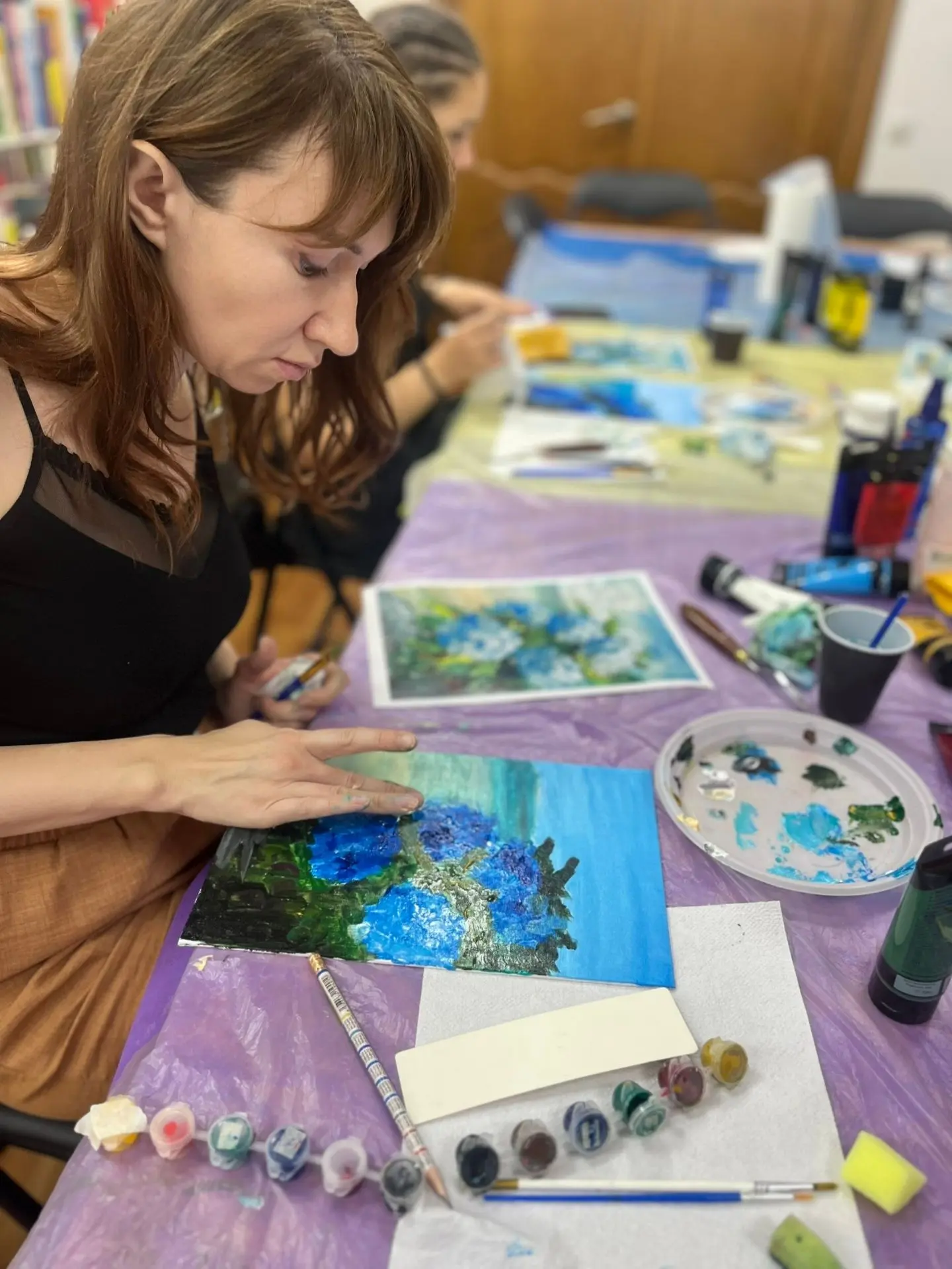 🎨В уютной атмосфере творчества и вдохновения прошел художественный мастер-класс Нарины...